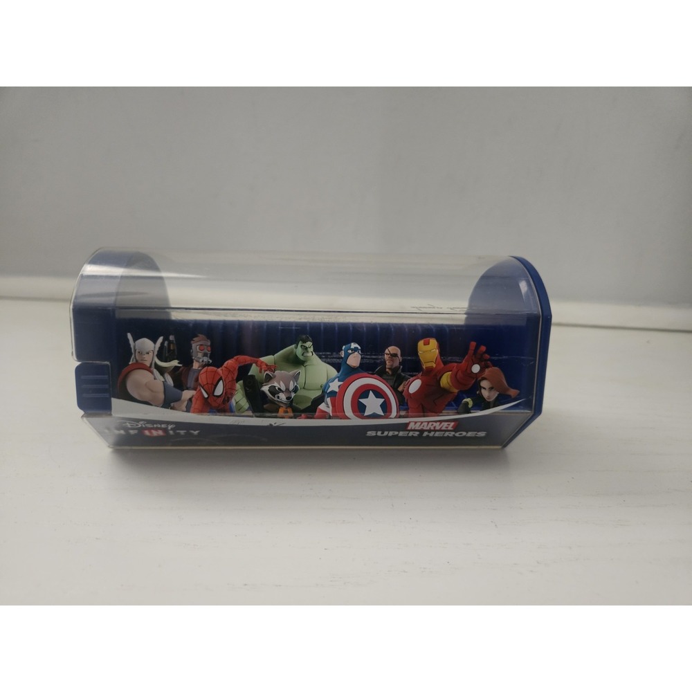Disney Infinity Power Disc‎ Carrying Case Blue Marvel Super Heros **Read**